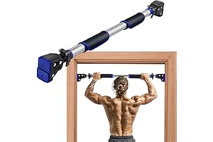 ROMIX Pull Up Bar Doorway Chin Up Bar, No Screws Door Frame Width Locking with Adjustable Length 72-97cm Non-slip Body Fitness Training Equipment for Home Gym Upper Body Workout Push Up Sit Up Bar