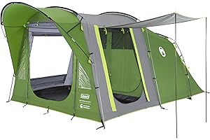 Coleman Oak Canyon 4 BlackOut Tent | 4 Man Family Tunnel Tent with 2 Special Darkened Bedrooms and Living area | 4 Person Camping Tent | 4500mm Waterproof | Sewn-in Groundsheet