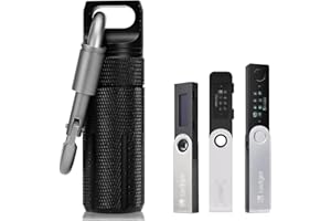 BIU-BOOM YubiKey 5/5C NFC-Hülle aus Aluminiumlegierung, wasserdichte und stoßfeste Hülle für Ledger Nano X/S Plus, USB-Daumen-Laufwerke – sichere tragbare Aufbewahrung für Cryptocurrency Cold Wallet