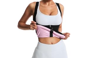 Vigorix Saunaanzug, Schweißweste für Frauen, Gewichtsverlust, Taillentrainer, Schweißweste für Frauen, Fitness, Bodyshaper, mit Reißverschluss