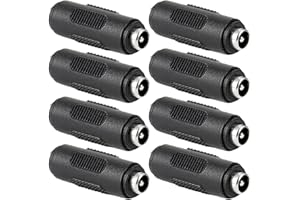 Greluma 8 Pz Connettore presa di corrente DC 5.5x2.1mm femmina-femmina, adattatore accoppiatore DC femmina-femmina per CCTV