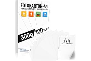 Fotokartongkartong 300 g m² - PREMIUMPAPPER färgad - DIN A4-21 x 29,7 cm - otryckt skrivarpapper för fotografering, presentationer, hantverk, scrapbooking, kartong