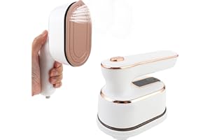 HYNXM Dampfbügeleisen, 1000W Reise Steamer Dampfglätter, 15 Sekunden Schnelles Aufheizen Reisebügeleisen Mini, 180° Faltbares Tragbares Klein Bügeleisen Dampf für Zuhause und Reisegebrauch