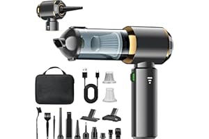 ‎ANTIFNUO Antifnuo Handstaubsauger, Handstaubsauger Akku 4-in-1, 25000PA Autostaubsauger, 3-Gang Mini Staubsauger, 220000 U/min Auto Staubsauger Stark Bürstenloser Motor für Büro Genutzt, Haus, Küche