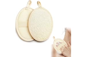SPETNGSAKE 2 Stück Luffa Schwamm Körper,Peeling Schwamm Beige,Peeling Schwamm Körper,8 * 12cm Dusch Schwammer,Natural Loofah Waschschwamm,für Damen,Herren