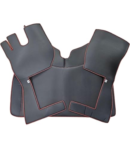 Tapis De Tableau De Bord Pour Camion Volvo FH4 – Noir Avec Coutures Rouges – Cuir Eco 3 Couches – Pour Volant à Droite – Modèle RLMFD09BR - 11
