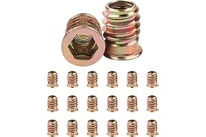 Jeboler nakrętki gwintowane M6 x 17 mm, wkładki gwintowane, tuleje gwintowane, tuleje gwintowane, wkładka gwintowana, drewno, tuleja gwintowana, nakrętka tulejkowa, cynk, mufy wkręcane do mebli