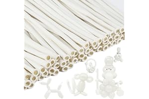 NATNARR 100 Pcs Modelling Balloons Long Balloons 260Q White Twisting Long Latex Magic Balloon for Animals Shape, Birthday, Wedding, Party Decorations