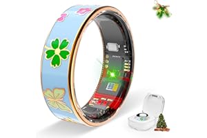 HPLSZCN Smart Ring Women, Fitness Rings for Men with Sleep Tracker, Heart Rate, Step Counter, Health Ring for Android & iOS (Blue, 10)