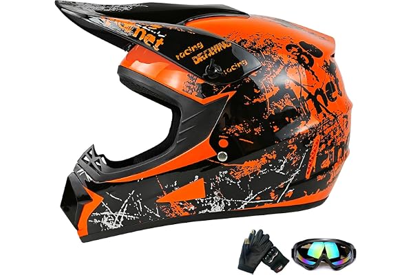 Casque de Motocross pour Les Adolescents, Casque de Vélo pour Les garçons et Les Filles, Casque de Moto personnalisé, Norme ce