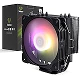 Vetroo V5 CPU Cooler - 5 Direct Contact Heat Pipes - 120mm PWM Fans - Addressable RGB Light - Intel/AMD Socket Support (Black