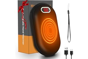 ZOVHYYA 10000mAh Handwärmer Wiederaufladbar USB Taschenwärmer Tragbarer Elektrisch Handwärmer 3 Wärmestufen Wintergeschenke Power Bank 40-60℃ für Frauen, Männer,Outdoor-Sport, Jagd, Golf, Camping