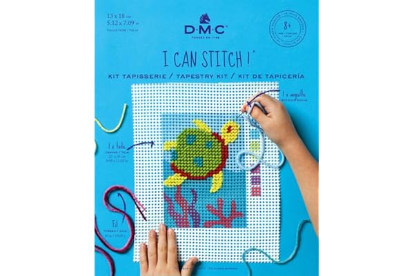 DMC - Kit canevas gros trous tortue