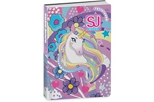 ZYZYZK DIARIO SCUOLA Seven Sj Girl Unicorno 20x15cm standard 2024/2025 + Omaggio portachiave paillettes e penna colorata