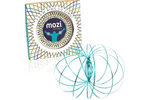 Mozi Flow Ring Geometrico - Bracciale Magico Facile da Usare – Magic Ring 3D, Fidget Spinner e Gioco per ADHD per Bambini e Adulti (Blu Zaffiro)
