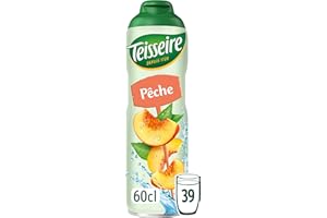 Teisseire Jarabe de Melocotón para Bebida Refrescante, Cócteles, Bidón Reciclable 60cl
