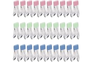 alwaiiz 30 Pièces Pince a Linge INOX, Multifonctionnel et Antidérapant Pince a Linge, Pince Metallique Convient pour Les Vêtements, Les Serviettes et Les Sceaux Alimentaires