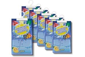 HUIFENGJIE Déshumidificateur suspendu 5 x 100 g avec parfum, Sachets Anti Humidite, Sac déshumidification Suspendu Anti-Moisissure, Absorbeur d'Humidité Placard pour Armoire, Cuisine, Chambre, Salle de Bain