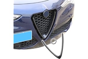 DIYUCAR Carbon Fiber Style ABS plastica griglia anteriore decorazione telaio Trim per Stelvio 2017 2018 2019 2020 2021 2022 2023 2024 2025 pezzi