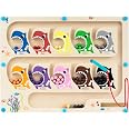 Labyrinthe Magnétique Chiffres & Couleurs - Jeu Éducatif Bois 2-5 Ans - Montessori - Motricité Fine