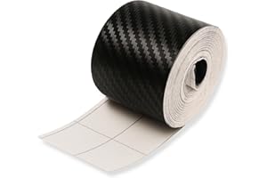 AMCBKYEA Autocollant en fibre de carbone pour seuils de portière de voiture, film de protection anti-rayures et imperméable
