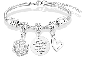 LAXPICOL Birthday Gifts for Girls Bracelets, Charm Bracelets for Teenage Girls 13th 14th 16th 18th Birthday Gifts, Jewelry Gift For Daughter Niece Sister Friend Teen Girls