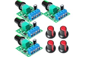 Gebildet 4pcs PWM Niederspannungs-Motordrehzahlregler DC 1.8V/3V/5V/6V/12V 2A 1803BK 1803B Einstellbarer Treiberschalter mit Drehzahlregler