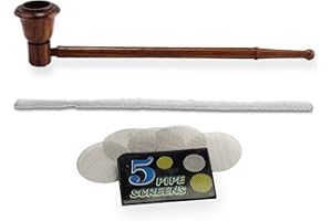 SPLIFF Silbato de madera hecho a mano Varios modelos con limpiador de pipas y coladores. (Modelo recto de palisandro - 28 cm)