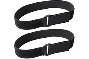 RTDHO 2 Pcs Adjustable Elastic Cinch Straps Securing Straps for Parasol with Hook and Loop Heavy Duty Windproof Tie Downs with Quick-Release Buckles for Garden Umbrellas Camping Gear Yoga Mats Outdoor