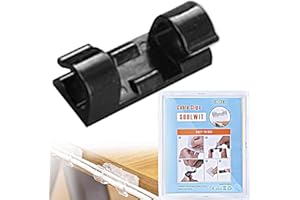SOULWIT 50 Pcs Self Adhesive Cable Management Clips, Cable Organizers Sticky Wire Clips Cord Holder for TV PC Laptop Ethernet Cable Desktop Home Office (Black)
