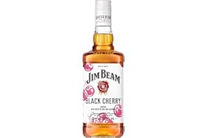 ‎JIM BEAM Jim Beam Black Cherry (Red Stag), Whiskey Likör mit süß-fruchtigem Schwarzkirschgeschmack, 700ml, 32,5 Prozent