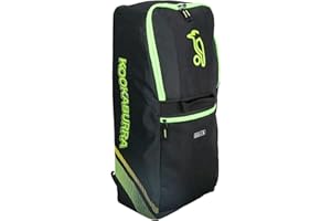 Kookaburra D6500 Cricket-Tasche, Schwarz/Neongrün