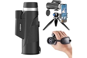 Sevitini Monocolo potente, 12X50 Telescopio monoculare per adulti, Prisma FMC BAK4 Telescopio monoculare per concerti, eventi sportivi (Nero grigio)