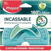 Rapporteur Maped 242360 - Plastique Transparent - Précis Et Durable
