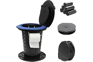 PLOGGING Toilette da Campeggio Retrattile, Regolabile in Altezza, vasino Portatile per Adulti e Bambini, WC Pieghevole per Campeggio, Viaggi e Auto