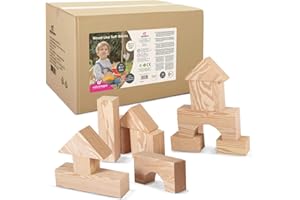 Edushape Blocs en mousse imitation bois 75 mm - 32 pièces