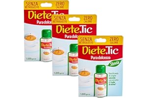 VALSOIA Diete.Tic, Stevia Dolcificante Liquido Zero Calorie, Pratica Confezione da 3 x 50 ml (1000 Gocce), Senza Glutine, Senza Conservanti e Aspartame, Ottimo per Dolcificare Bevande, Yogurt, Macedonie