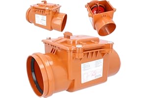 INSTALGURU PEŠTAN - Tapón antirretorno Ø DN 160, color naranja