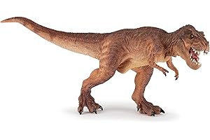 Papo -Figurine Peinte A La Main -Les Dinosaures-T-rex courant marron-55075-À Collectionner-Pour Enfants - Filles et Garçons - A Partir de 3 Ans