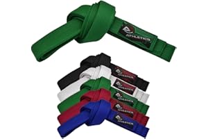 Athletics Gear AG Ceinture de karaté pour arts martiaux, 100 % coton avec coutures multiples pour BJJ, judo, taekwondo et karaté