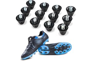 QOCO Football Studs Metal Tipped Nylon Replacement Safety Boots Ball Alumnium Plastic 13mm/16mm Anti-slip Sturdy for Adults Men Boys Kids Girls Shoes