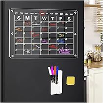 2x Magnetischer Wochenplaner Acryl - Abwischbare To-Do-Liste Für Kühlschrank