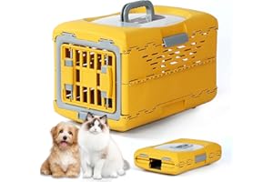 ANGAHE CREATING MOMENTS ANGAHE | Transportín Plegable para Gato y Perro Pequeño o Mediano – Fácil de Montar y Guardar – Ligero y Seguro con Ventilación – Ideal para Viajes en Coche, Tren o Avión. Transportin Seguro y Ligero