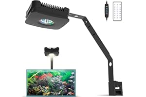 Lominie Aquarium Led Light, 4 canali 30W Aquarium Light, Pixie 30 con staffa Aquarium Lamp Fish Tank Light con staffe estensibili, Timer Dimming (P30 Fresh Water)