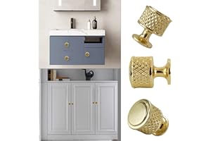 YNDD 6 Pezzi Pomelli per Mobili Oro, Pomelli Cucina Moderni, Pomelli per Cassetti in Lega di Zinco, Pomelli, Maniglia Armadio Cameretta, Pomelli a Foro Singolo Per Porta Guardaroba Armadietti