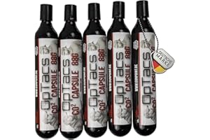 ‎OPTACS OpTacs 88g CO2 Kapsel 5er Set – CO₂-Kartusche für Luftdruckwaffen, Airsoft, Paintball – Gewinde M16x1,5 – langanhaltend & präzise