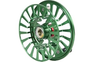 MAXIMUMCATCH Maxcatch Avid Series Best Value Fly Fishing Reel- 1/3, 3/4, 5/6, 7/8, 9/10-5 Color Available (Green Extra Spool, 5/6wt)