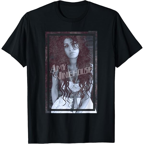 Amy Winehouse Portrait Scarf Men's T-Shirt - Officially Licensed Merch, 100% Cotton, Regular Fit - View #3