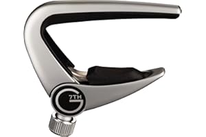 G7th Newport 6 String Silver Guitar Capo - Lightweight with Adjustable Tension Control - Capo for Acoustic and Electric Guitar, UK Designed