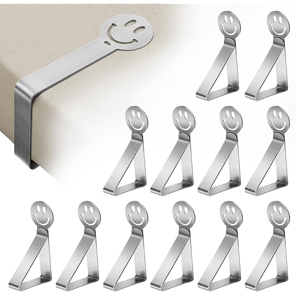Lot De 10 Pinces à Nappe En Acier Inoxydable - Clips Anti-glissement Pour Tables Intérieur/extérieur - Pour Pique-nique, Mariage, Fête - 2